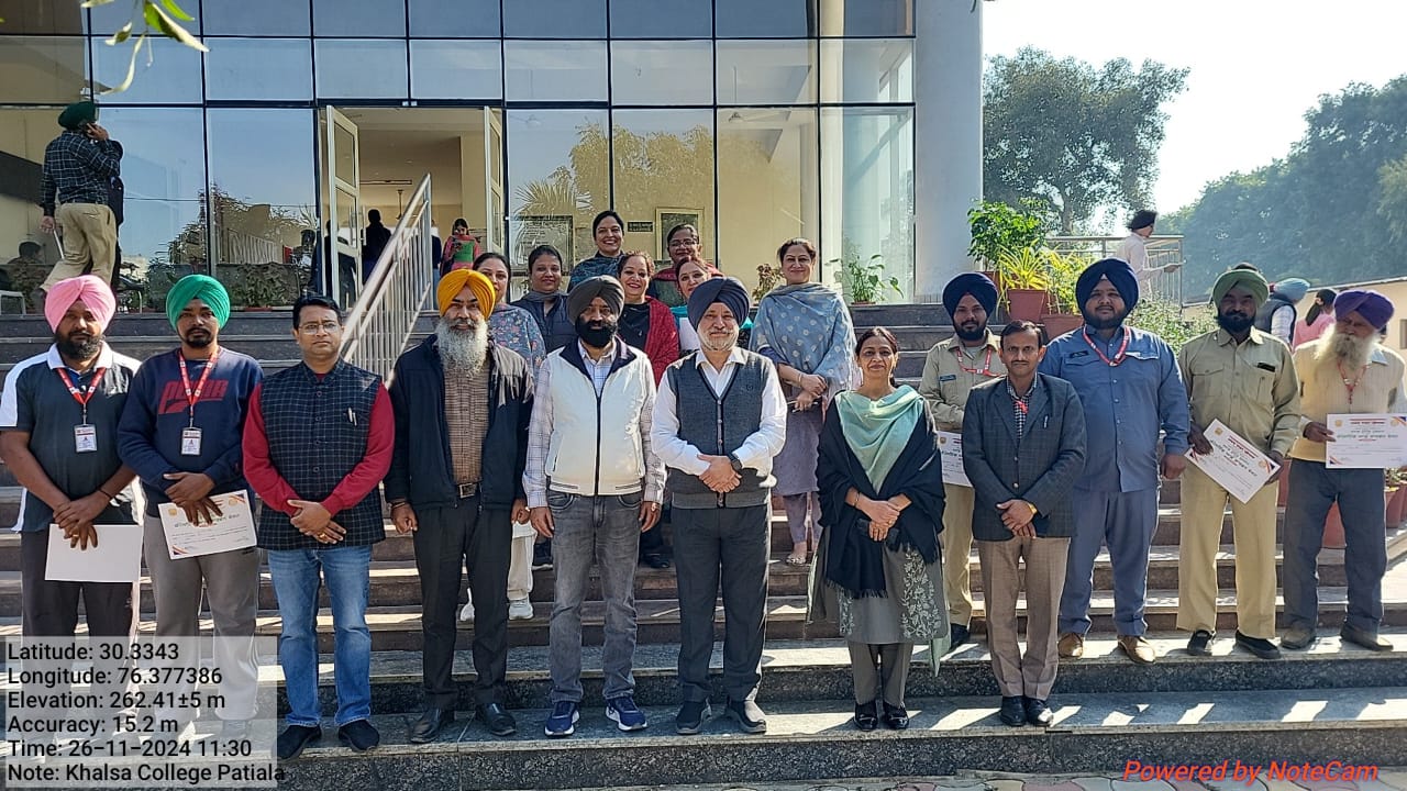 GSSDGS Khalsa College Patiala organised Staff Training Program