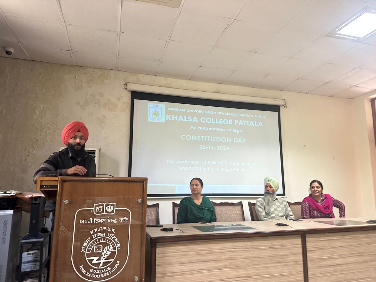 Khalsa College Patiala Celebrates Constitution Day